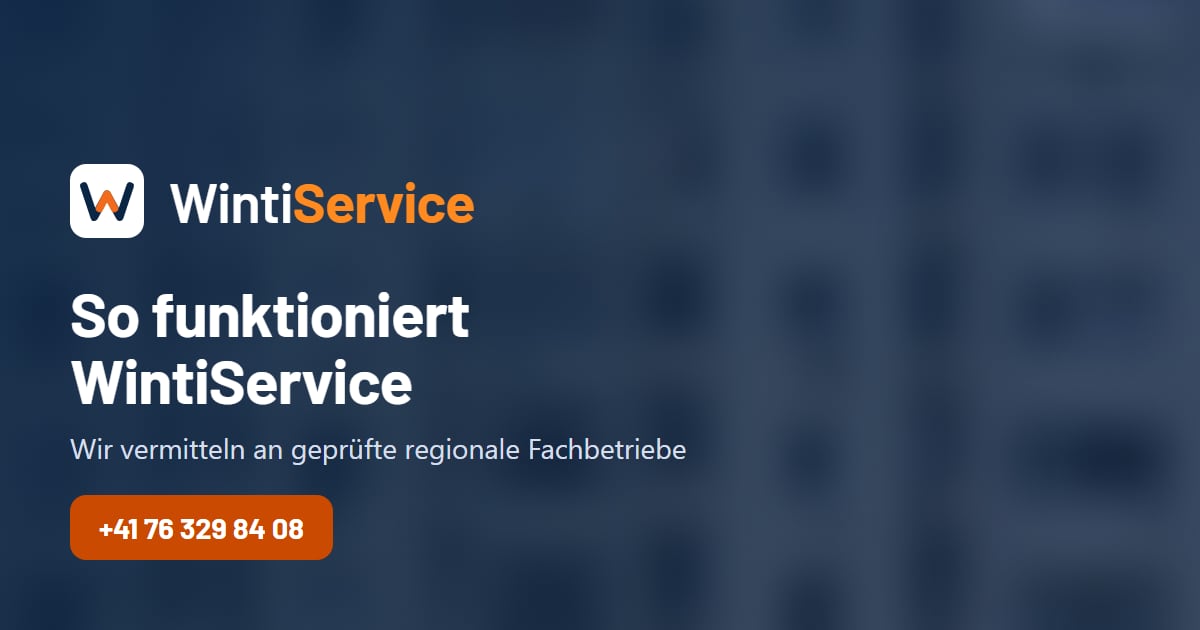 So funktioniert WintiService – WintiService, Winterthur und Umgebung, Anfahrt pauschal CHF 80.–